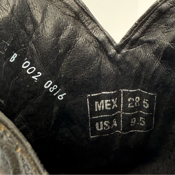 Veari Buitre size 9.5 Men’s Black Alligator Genuine Leather Cowboy Western Boots - Picture 14 of 15